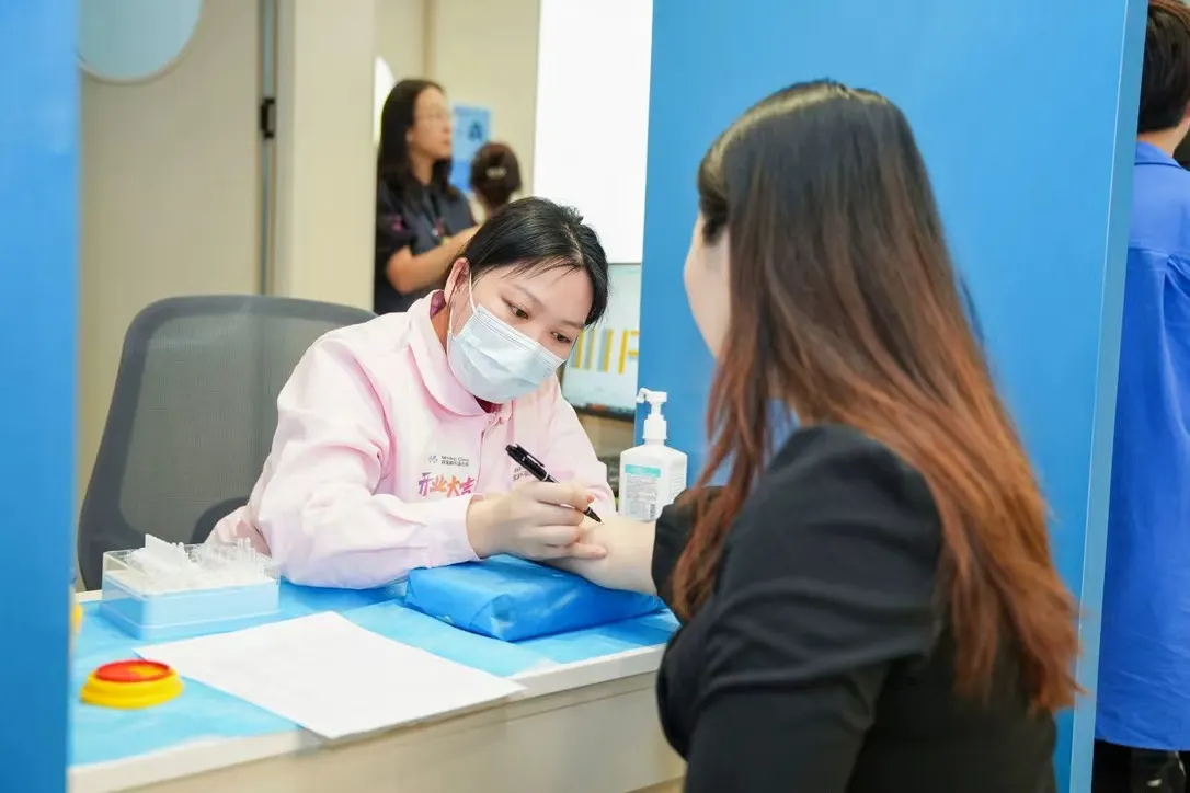 Skin prick allergy testing at Minlezi Clinic Shenzhen